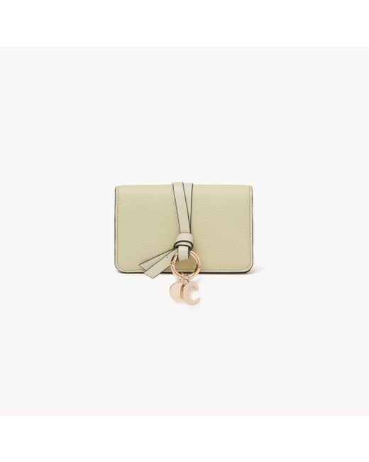Portacarte Alphabet di Chloé in Natural