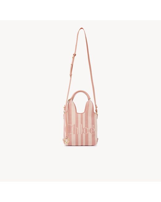 Chloé Pink Mini Stripy Tote Bag