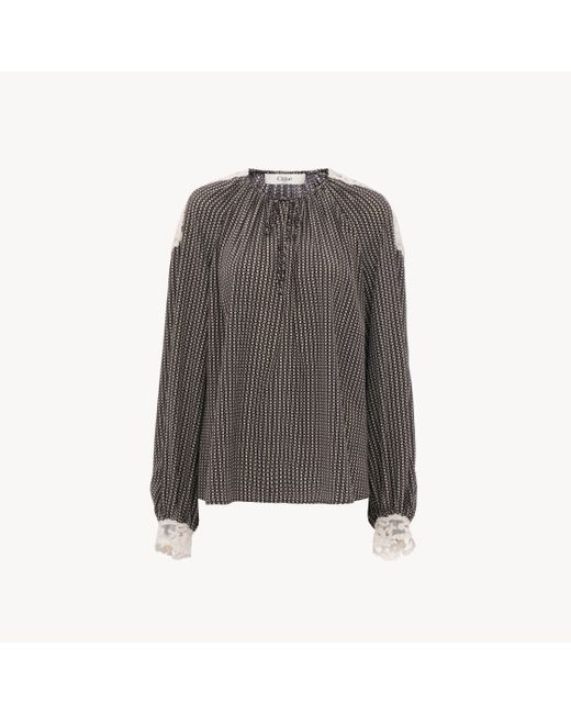 Top Con Apertura Sullo Scollo di Chloé in Gray