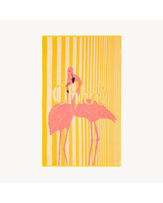 Chloé Yellow The Stripy Beach Towel