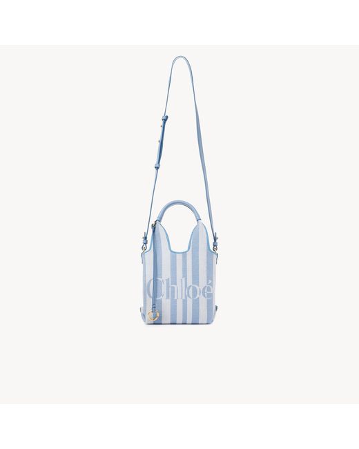 Chloé Blue Mini Stripy Tote Bag