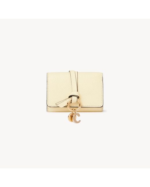 Chloé Natural Dreifach Faltbares Mini Alphabet Portemonnaie