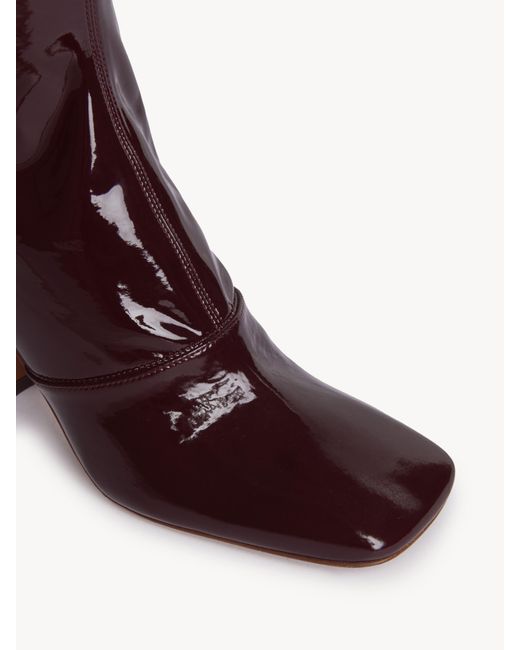 Chloé Brown Janis Overknee-Stiefel