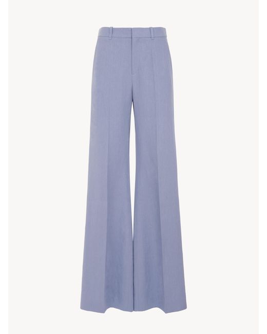 Chloé Blue Low-waist Flare Pants