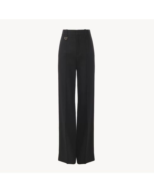 Pantaloni Sartoriali Stile Maschile di Chloé in Black