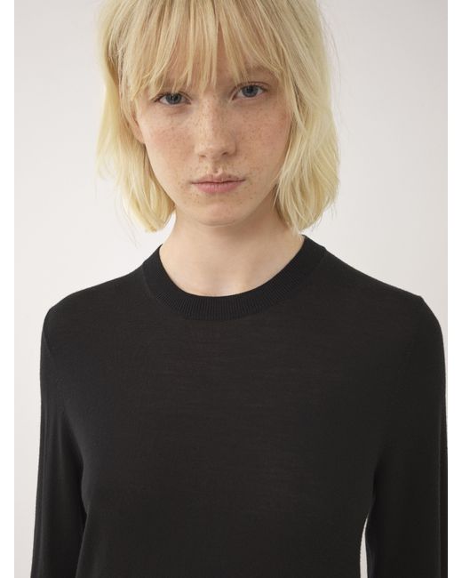 Chloé Black Crew-neck Fitted Sweater
