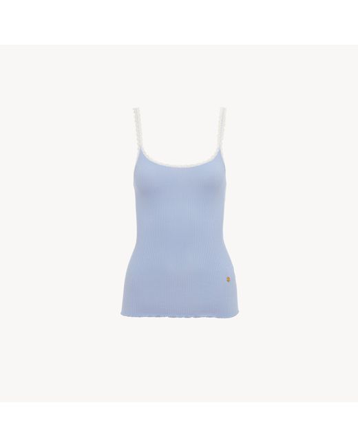 Chloé Blue Fitted Tank Top