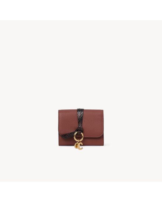 Chloé Purple Small Alphabet Tri-Fold