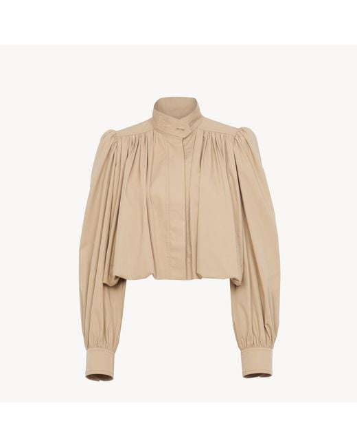 Chloé Natural Gathered Boule Jacket