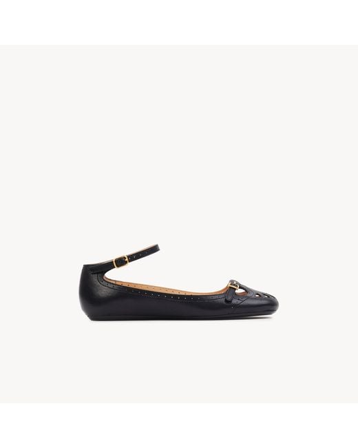 Chloé Blue Misty Ballerina 100% Lambskin