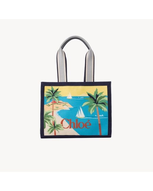 Tote Bag Soleil di Chloé in Blue
