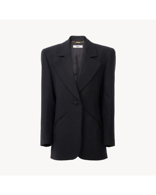 Chloé Blue Oversized Tailored Jacket