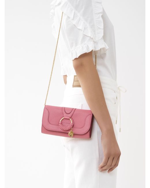 See By Chloé Pink Hana Chain Wallet