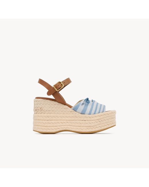 Chloé Natural Isla Wedge Espadrille