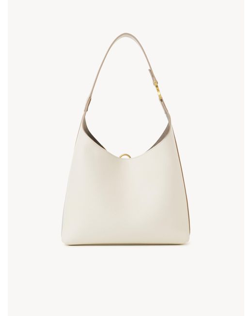 Chloé Black Small Marcie Hobo Bag In Grained Leather