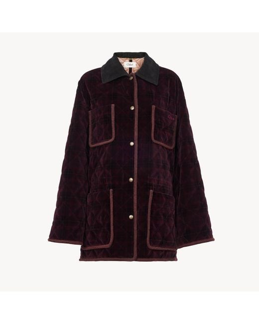 Chloé Purple Padded Short Coat