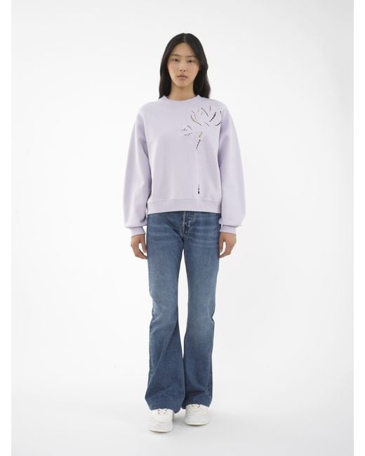Chloé Purple Boxy Sweater
