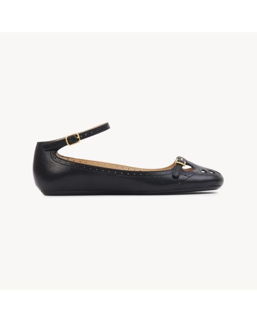 Chloé Blue Misty Ballerina 100% Lambskin