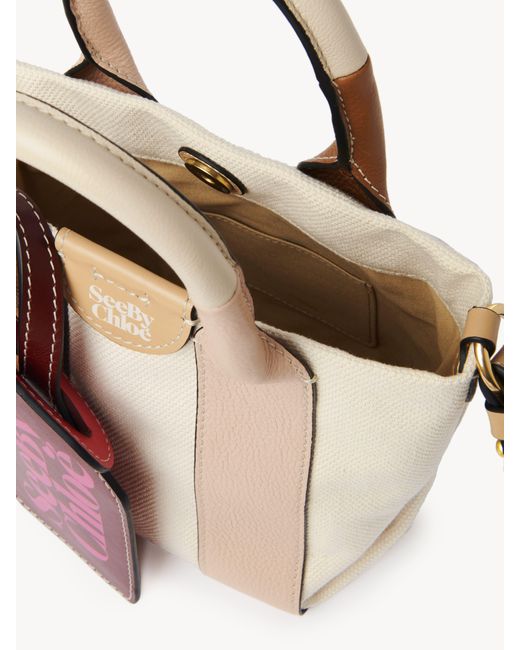 See By Chloé Canvas Laetizia Mini Crossbody Tote Lyst