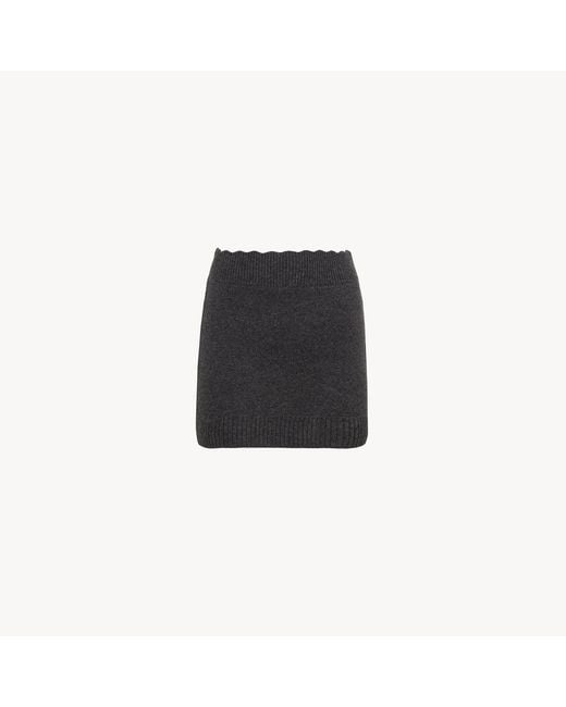 Chloé Black Fitted Mini Skirt