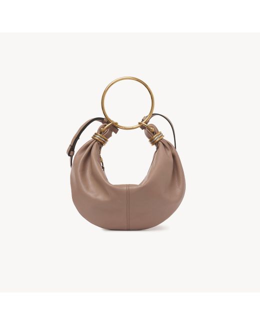 Chloé グレインレザー製スモールBracelet Hobo Bag 婦人向け ピンク サイズ 牛革（カーフ） 100 Multicolor