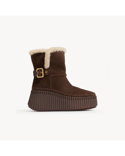 Chloé Brown Nama Ankle Boot