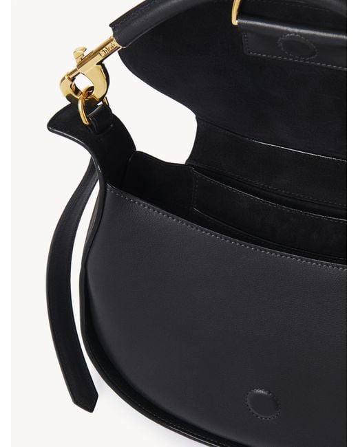 【関税&送料込】Chloe Black Nappa Leather Chloe Icons Should Chloé Chloé Ride Shoulder Bag In Soft Leather in Black | Lyst