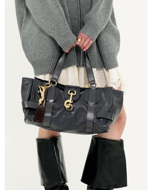 Chloé Kerala 25 Handbag In Soft Leather in Black | Lyst