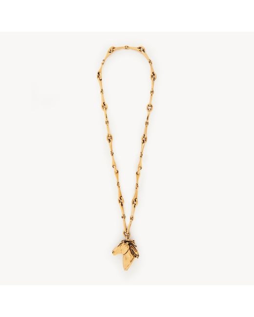 Collana Chain Horse di Chloé in Metallic