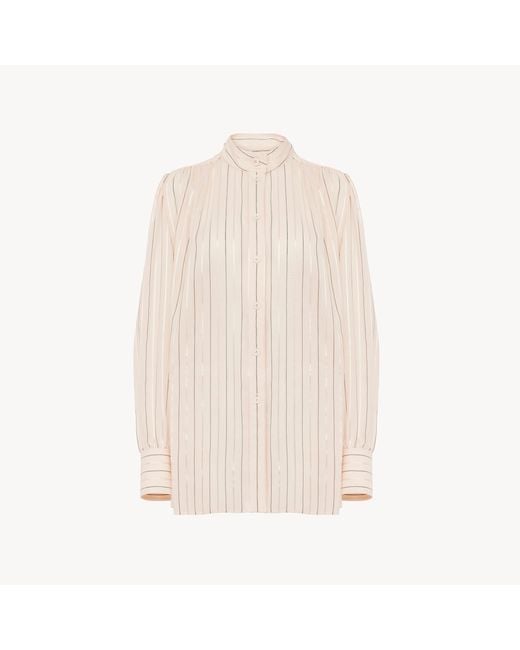 Chloé Natural Gathered Blouse