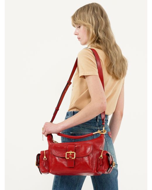 Chloé Red Camera Bag In Shiny Leather