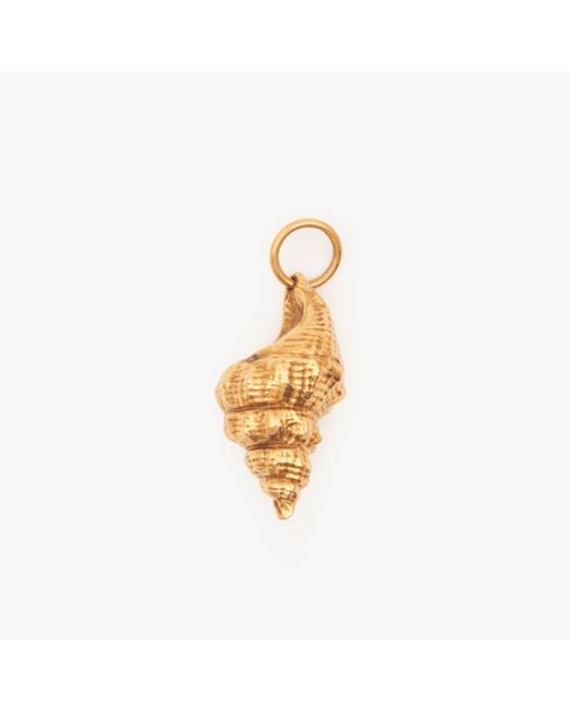 Charm De Concha Alphabet De Latón Chloé de color Metallic