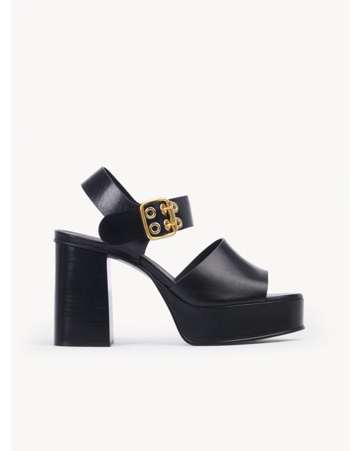 See By Chloé Leather Lexy High Sandal in Black Lyst