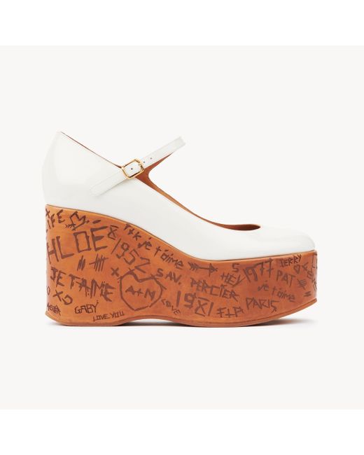 Chloé Brown Maxime Pumps mit Keilabsatz