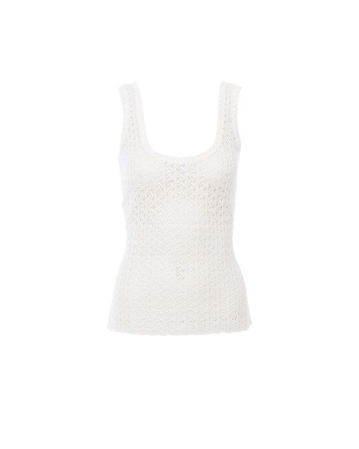 Chloé White Scoop-neck Tank Top