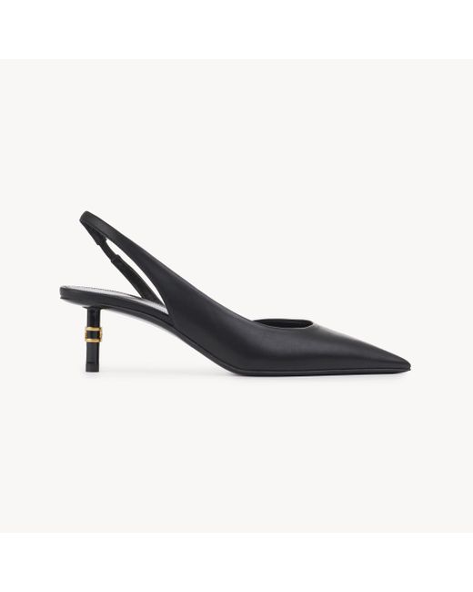 Chloé Marcieスリングバック 婦人向け ブラック サイズ 山羊革 100 Blue