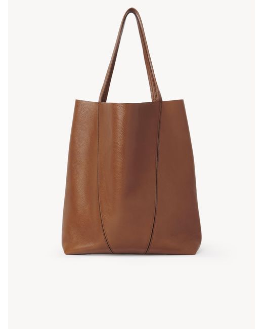 Chloé Large Spin Tote Bag in het Brown