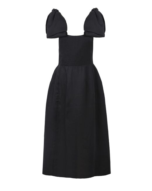 Chloé Black Bow-strap Sun Dress