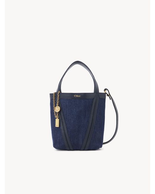 Chloé Small Spin Tote Bag in het Blue