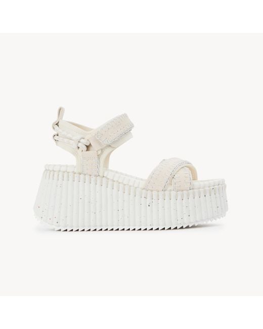 Chloé Namaウェッジサンダル White