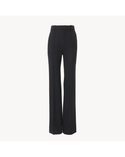 Chloé ウールギャバジン製ハイウエストパンツ 婦人向け ブラック サイズ ウール 100 Black