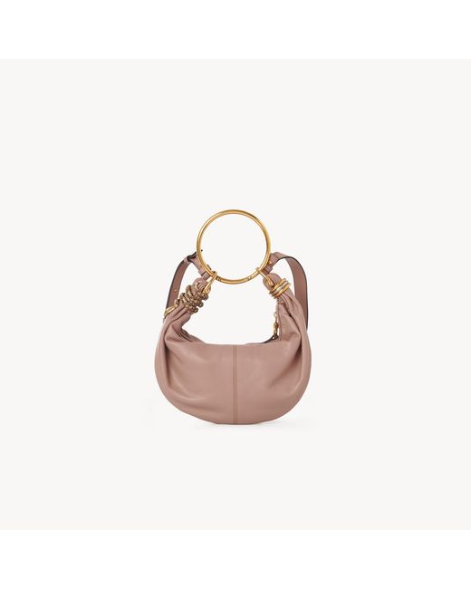 Chloé Pink Small Snake Bracelet Hobo Bag