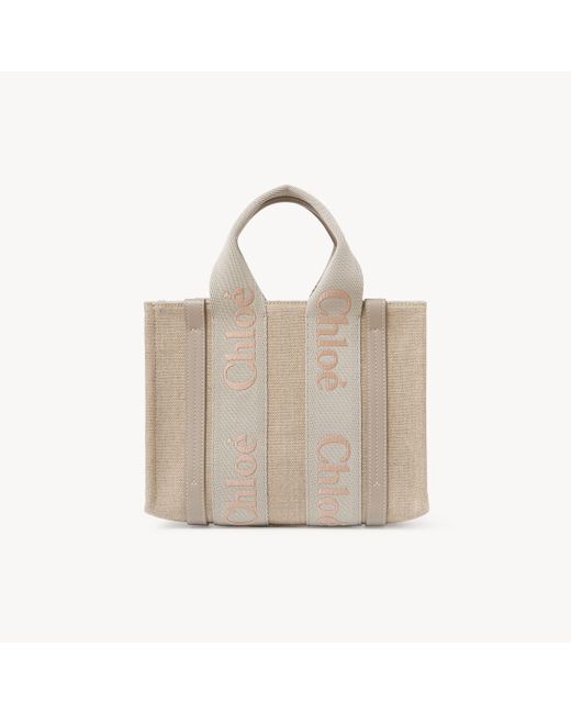 Tote Bag Piccola Woody di Chloé in Natural