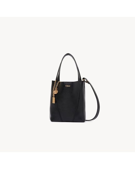 Chloé Black Small Spin Tote Bag
