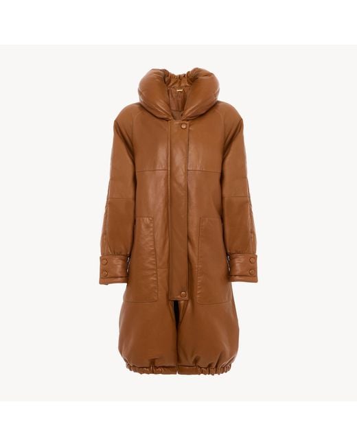 Chloé Brown Long Puffer Coat