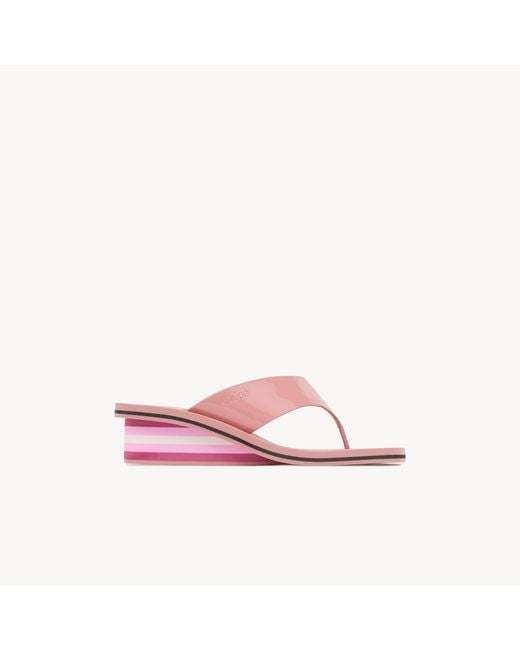 Chloé Pink Swimming Cool Wedge Sandal