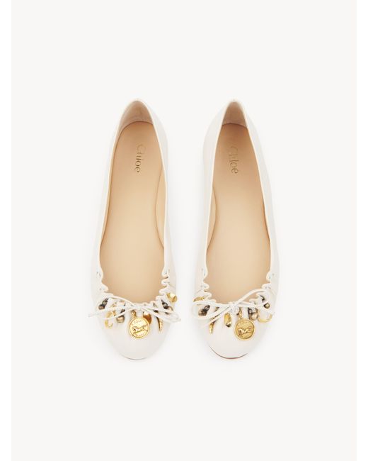 Chloé Natural Chloé Charms Ballerina