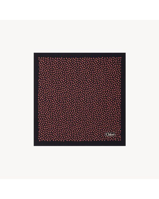 Chloé Purple The Spotted Square Scarf