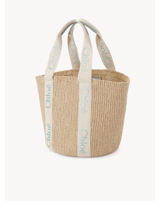 Large panier Woody en fibres naturelles Chloé en coloris Natural