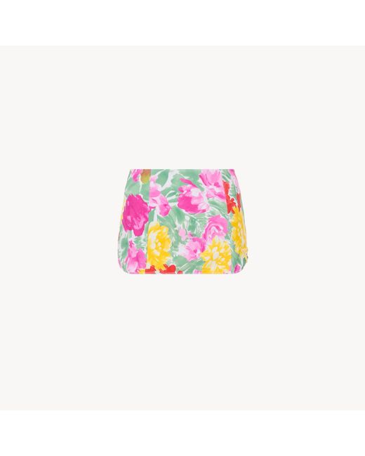 Chloé Pink Garden-Print High-Waisted Swim Skirt